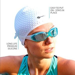New silicone swim cap